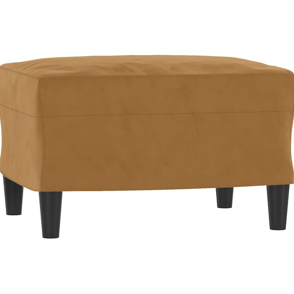 vidaXL Voetenbank 60x50x41 cm fluweel bruin