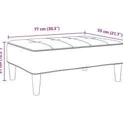vidaXL Voetenbank 77x55x31 cm fluweel geel