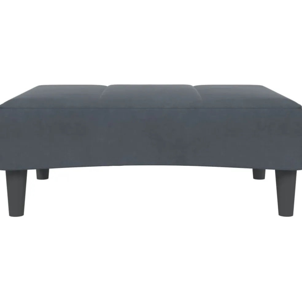 vidaXL Voetenbank 77x55x31 cm fluweel donkergrijs