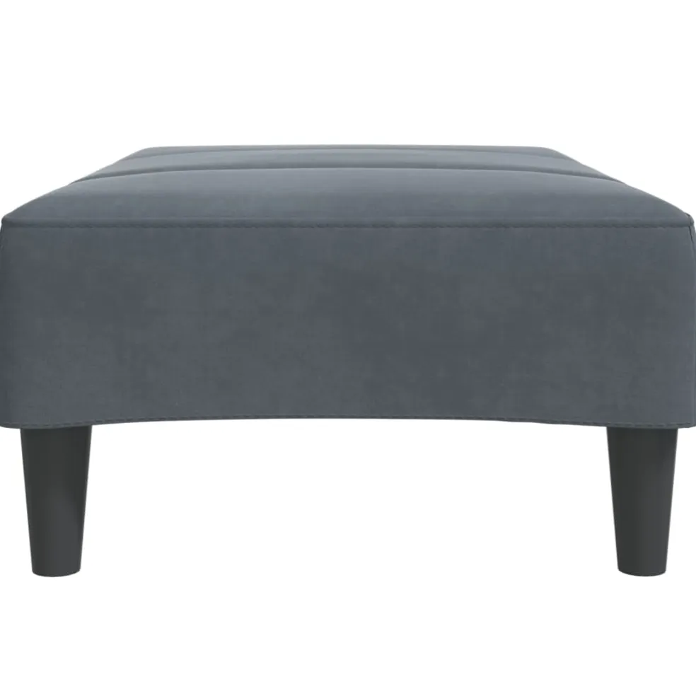 vidaXL Voetenbank 77x55x31 cm fluweel donkergrijs