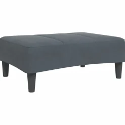 vidaXL Voetenbank 77x55x31 cm fluweel donkergrijs