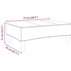 vidaXL Voetenbank 77x55x31 cm fluweel donkergrijs