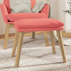 vidaXL Voetenbank 45x29,5x35 cm fluweel roze