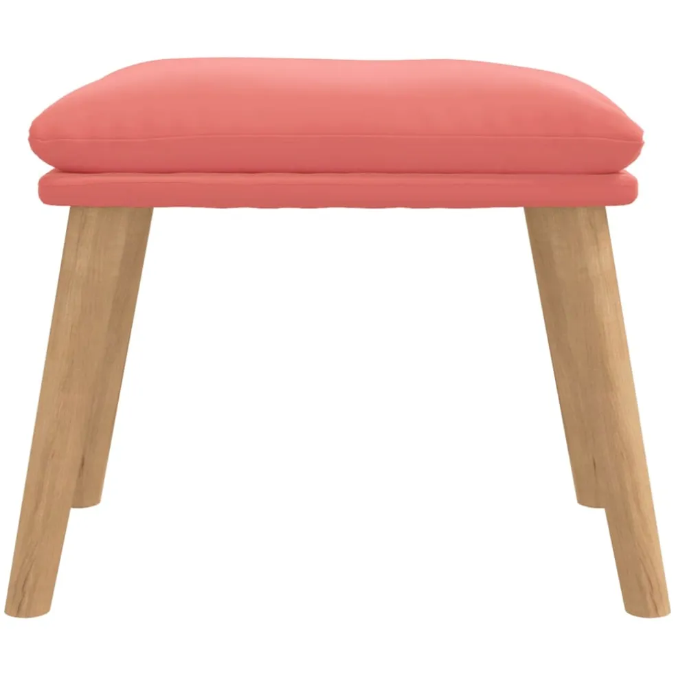 vidaXL Voetenbank 45x29,5x35 cm fluweel roze
