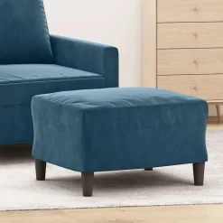 vidaXL Voetenbank 60x50x41 cm fluweel blauw