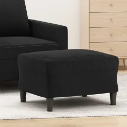 vidaXL Voetenbank 60x50x41 cm fluweel zwart