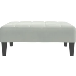 vidaXL Voetenbank 77x55x31 cm fluweel lichtgrijs