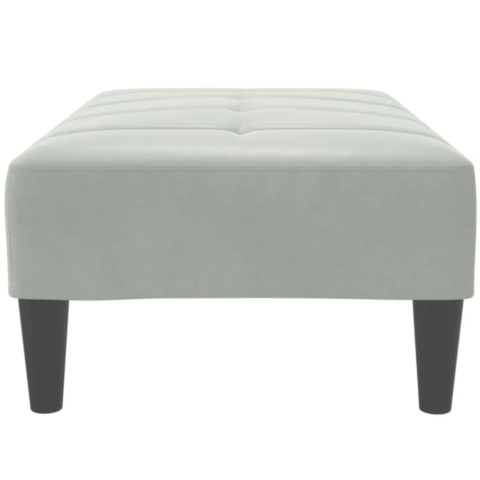 vidaXL Voetenbank 77x55x31 cm fluweel lichtgrijs