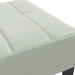 vidaXL Voetenbank 77x55x31 cm fluweel lichtgrijs