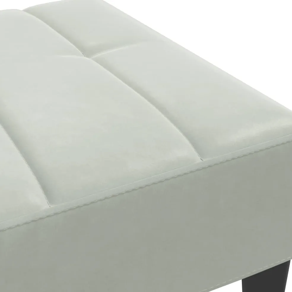 vidaXL Voetenbank 77x55x31 cm fluweel lichtgrijs