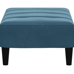 vidaXL Voetenbank 77x55x31 cm fluweel blauw