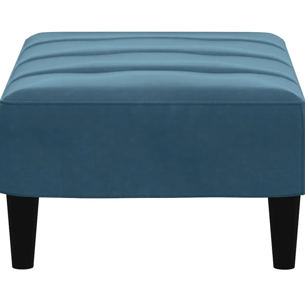 vidaXL Voetenbank 77x55x31 cm fluweel blauw