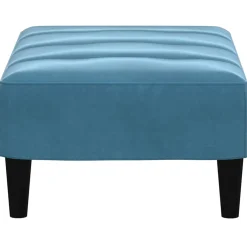 vidaXL Voetenbank 77x55x31 cm fluweel blauw