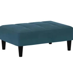 vidaXL Voetenbank 77x55x31 cm fluweel blauw