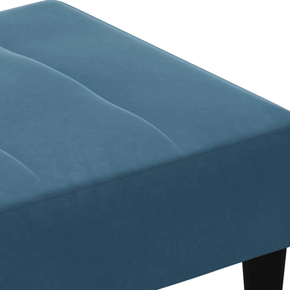 vidaXL Voetenbank 77x55x31 cm fluweel blauw