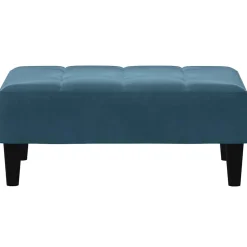vidaXL Voetenbank 77x55x31 cm fluweel blauw