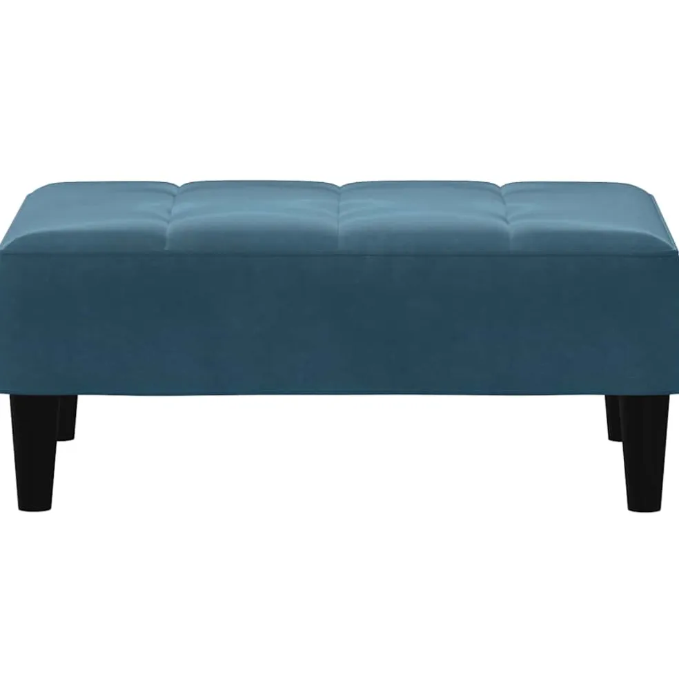 vidaXL Voetenbank 77x55x31 cm fluweel blauw