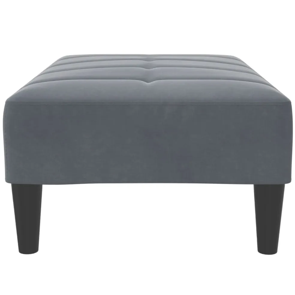 vidaXL Voetenbank 77x55x31 cm fluweel donkergrijs