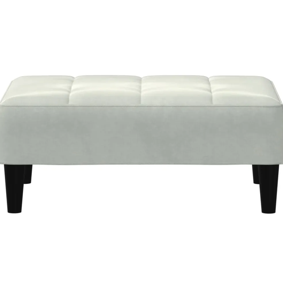 vidaXL Voetenbank 77x55x31 cm fluweel lichtgrijs