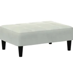 vidaXL Voetenbank 77x55x31 cm fluweel lichtgrijs