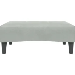 vidaXL Voetenbank 77x55x31 cm fluweel lichtgrijs