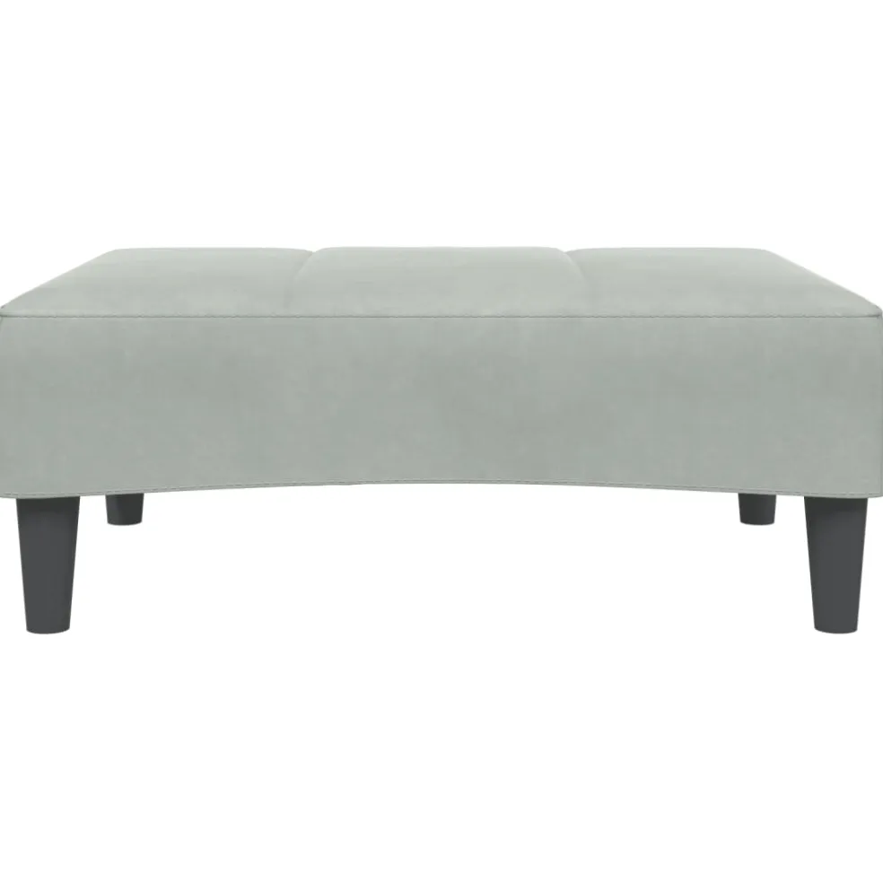 vidaXL Voetenbank 77x55x31 cm fluweel lichtgrijs