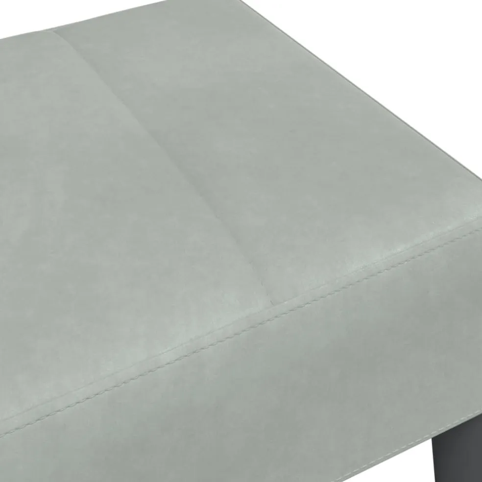 vidaXL Voetenbank 77x55x31 cm fluweel lichtgrijs