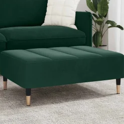 vidaXL Voetenbank 77x55x31 cm fluweel donkergroen