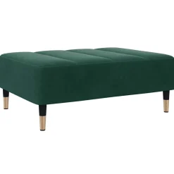 vidaXL Voetenbank 77x55x31 cm fluweel donkergroen