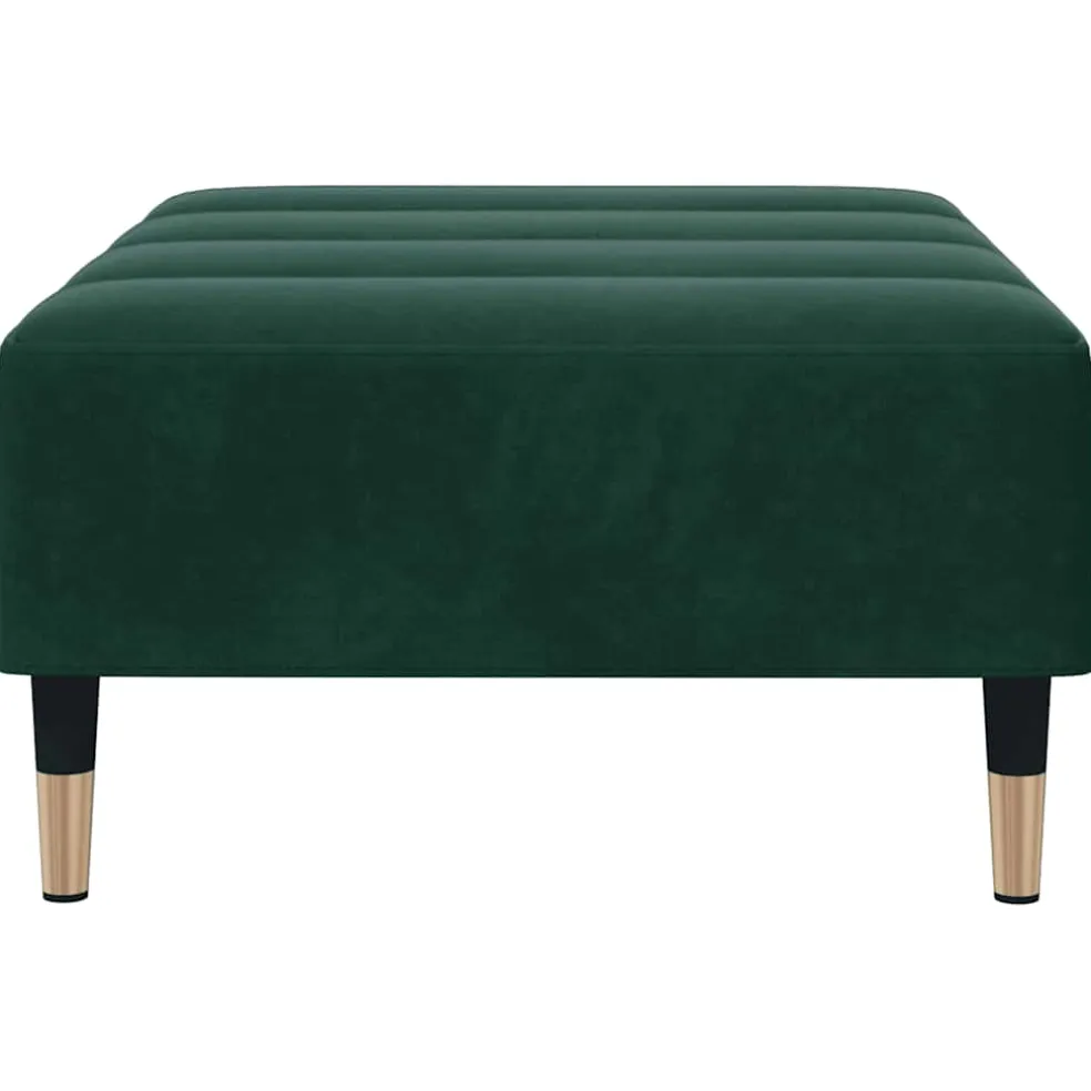 vidaXL Voetenbank 77x55x31 cm fluweel donkergroen