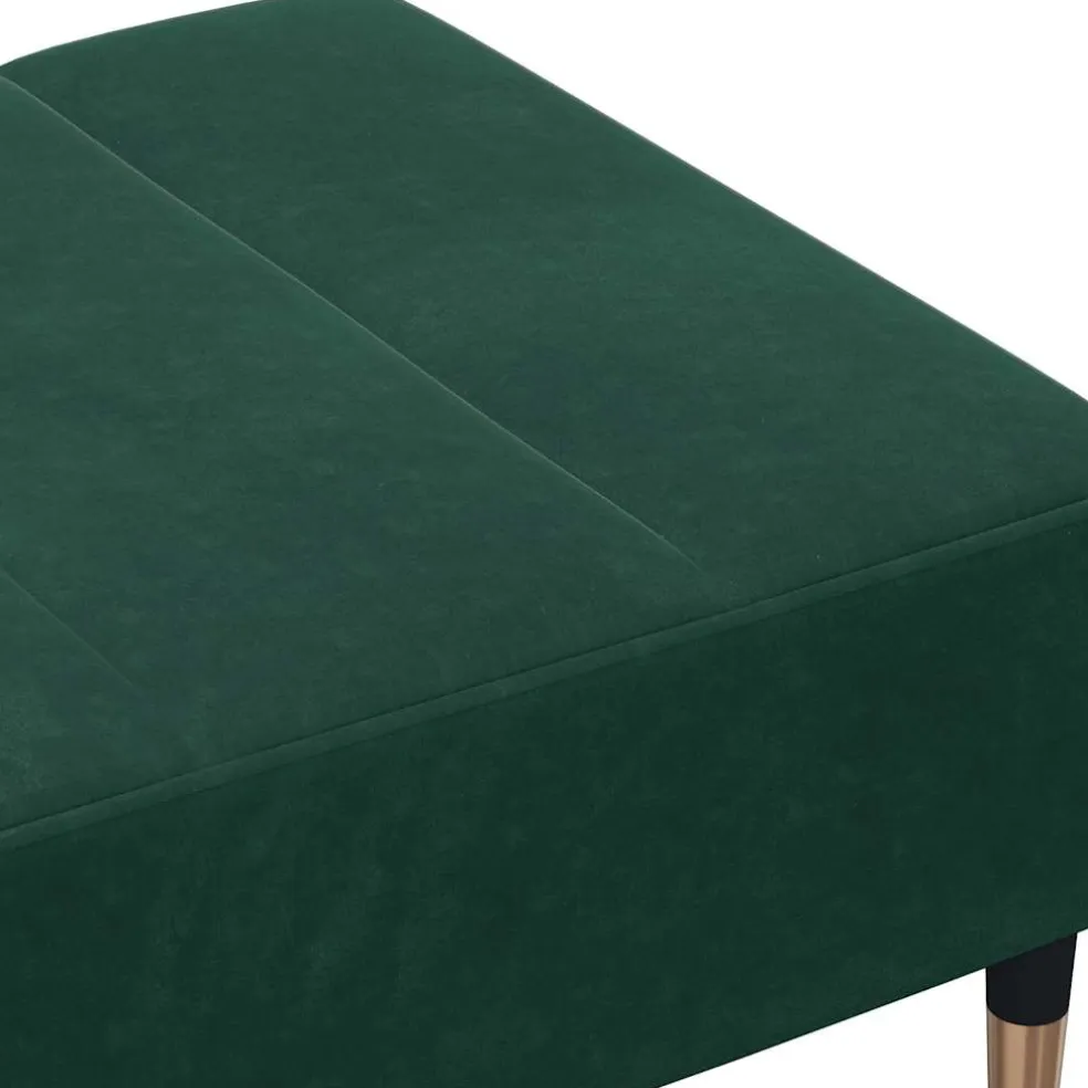 vidaXL Voetenbank 77x55x31 cm fluweel donkergroen