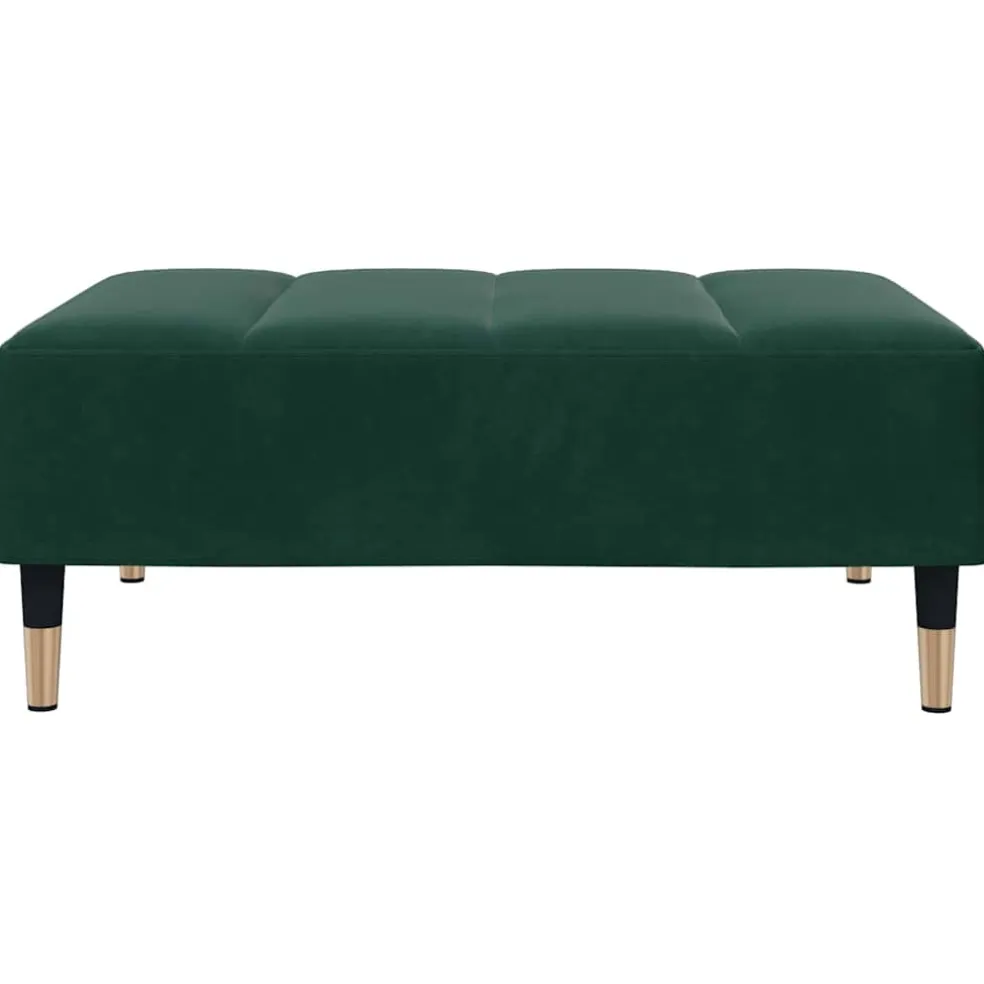 vidaXL Voetenbank 77x55x31 cm fluweel donkergroen