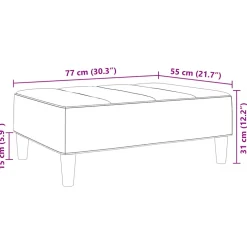 vidaXL Voetenbank 77x55x31 cm fluweel donkergroen