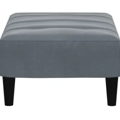 vidaXL Voetenbank 77x55x31 cm fluweel donkergrijs