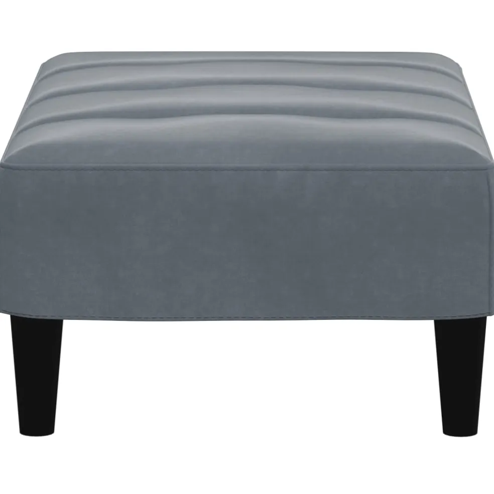 vidaXL Voetenbank 77x55x31 cm fluweel donkergrijs