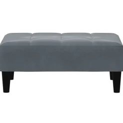 vidaXL Voetenbank 77x55x31 cm fluweel donkergrijs