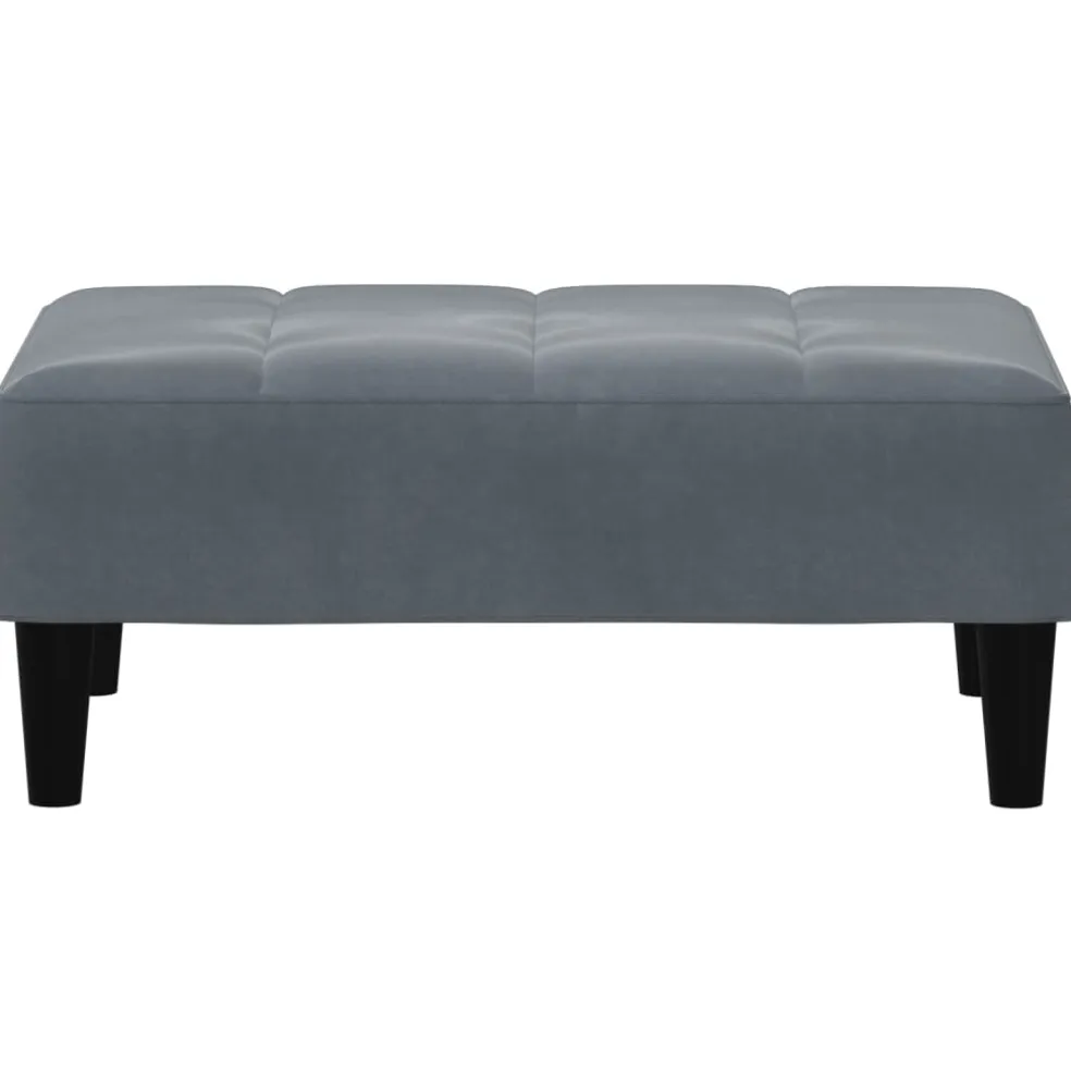 vidaXL Voetenbank 77x55x31 cm fluweel donkergrijs