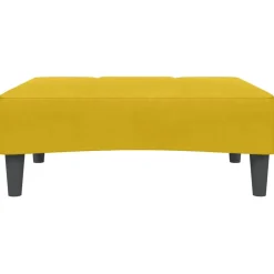 vidaXL Voetenbank 77x55x31 cm fluweel geel