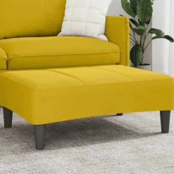 vidaXL Voetenbank 77x55x31 cm fluweel geel