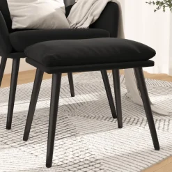 vidaXL Voetenbank 45x29,5x35 cm fluweel zwart