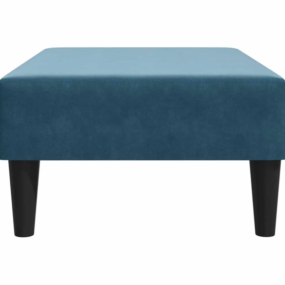 vidaXL Voetenbank 77x55x31 cm fluweel blauw