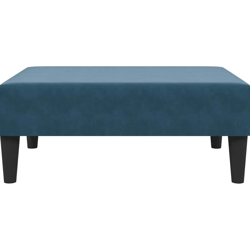 vidaXL Voetenbank 77x55x31 cm fluweel blauw