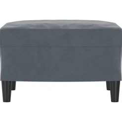 vidaXL Voetenbank 60x50x41 cm kunstleer donkergrijs