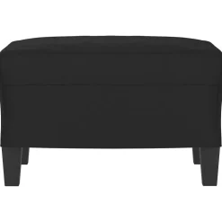 vidaXL Voetenbank 60x50x41 cm microvezelstof zwart