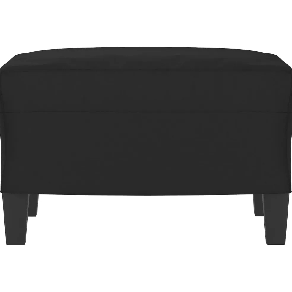 vidaXL Voetenbank 60x50x41 cm microvezelstof zwart