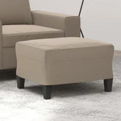 vidaXL Voetenbank 60x50x41 cm microvezelstof taupe
