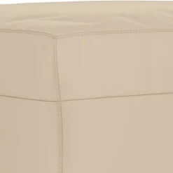 vidaXL Voetenbank 60x50x41 cm microvezelstof crèmekleurig