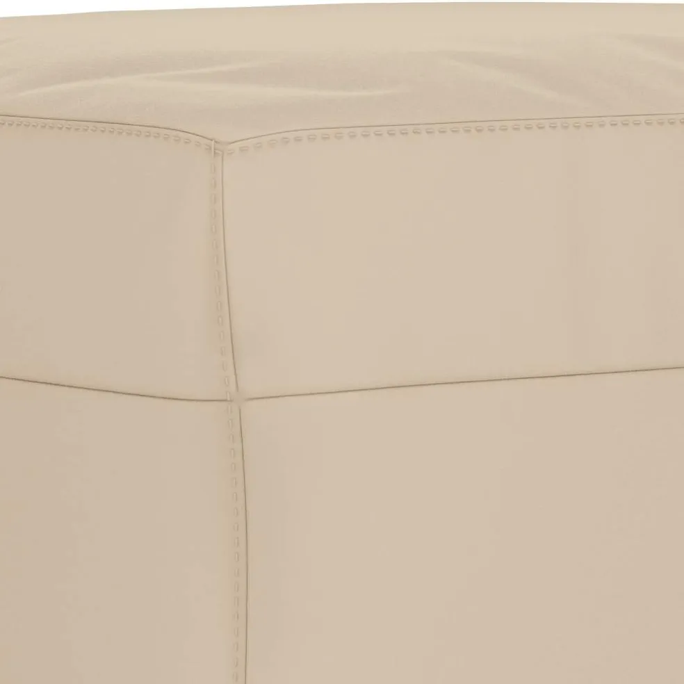 vidaXL Voetenbank 60x50x41 cm microvezelstof crèmekleurig