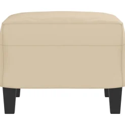 vidaXL Voetenbank 60x50x41 cm microvezelstof crèmekleurig