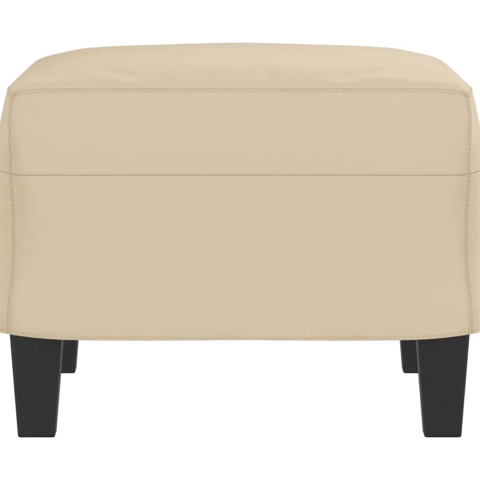 vidaXL Voetenbank 60x50x41 cm microvezelstof crèmekleurig